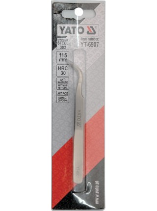 Пинцет изогнутый 120 мм Yato YT-6907
