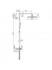 Чёрная Душевая система с термостатом Koer KB-55014-05 KR4733