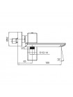 Змішувач у ванну з коротким зливом Koer KB-41010-01 хром KR3484