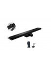 Трап для душа 80 см Koer FD08-70x800-Glass Black 80 см со стеклянной панелью KR5142