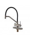 Змішувач для кухні з підключенням до фільтра Koer KB-74027-02 KR5201 сатин