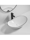 Раковина чаша у ванну 620х360х160 мм Mixxus Premium WAVE-0105 EDGE чорна MP6556