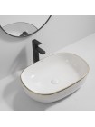 Раковина чаша у ванну 600х400х150 мм Mixxus Premium ELLIPSE-0105 EDGE GOLD MP6564