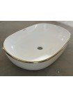Раковина чаша в ванную 600х400х150 мм Mixxus Premium ELLIPSE-0105 EDGE GOLD MP6564