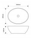 Раковина чаша в ванную Mixxus Premium ELLIPSE-0107 345х265х120 мм MP6525