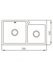 Мойка на кухню из нержавеющей стали Mixxus MX7843-Satin MX0564