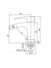 Смеситель для биде Koer KB-20007-01 хром KR3458