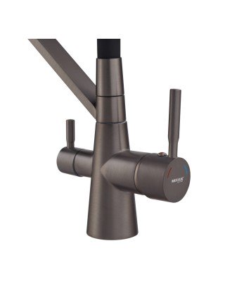 Гибкий смеситель для кухни черный-графит Mixxus Premium Magnet 021 MI6975