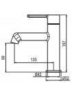 Смеситель для умывальника Koer KB-10029-07 графит KR5495