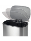 Прямоугольное мусорное ведро с педалью с плавным закрытием Mixxus Cubic-TC0105 SS Color 5 л нержавейка