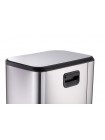 Прямоугольное мусорное ведро с педалью с плавным закрытием Mixxus Cubic-TC0105 SS Color 5 л нержавейка