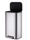 Прямоугольное мусорное ведро с педалью с плавным закрытием Mixxus Cubic-TC0105 SS Color 5 л нержавейка
