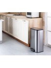 Прямоугольное мусорное ведро с педалью с плавным закрытием Mixxus Cubic-TC0105 SS Color 5 л нержавейка