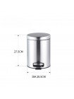 Відро для сміття з педаллю та плавним закриттям Mixxus Ellipse-TC0205 SS Color 5 л нержавійка