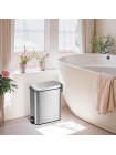 Прямоугольное ведро для мусора с плавным закрытием Mixxus Diverse-TC0312 SS Color 12 л нержавейка
