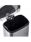 Прямокутне відро для сміття з плавним закриттям Mixxus Premium Style-TC0305 SS Color 5 л нержавійка