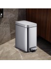 Прямоугольное ведро для мусора с плавным закрытием Mixxus Premium Quadro-TC0105 SS Color 5 л нержавейка