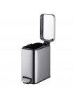 Прямоугольное ведро для мусора с плавным закрытием Mixxus Premium Quadro-TC0105 SS Color 5 л нержавейка