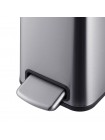 Прямоугольное ведро для мусора с плавным закрытием Mixxus Premium Quadro-TC0105 SS Color 5 л нержавейка