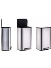 Прямокутне відро для сміття з плавним закриттям Mixxus Bevel-TC0112 SS Color 12 л нержавійка
