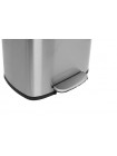 Прямокутне відро для сміття з плавним закриттям Mixxus Bevel-TC0112 SS Color 12 л нержавійка