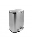 Прямокутне відро для сміття з плавним закриттям Mixxus Bevel-TC0112 SS Color 12 л нержавійка