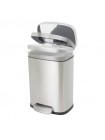 Прямокутне відро для сміття з плавним закриттям Mixxus Bevel-TC0112 SS Color 12 л нержавійка