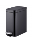 Прямоугольное ведро для мусора с плавным закрытием Mixxus Premium Quadro-TC0105 Black 5 л чёрный