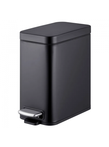 Прямоугольное ведро для мусора с плавным закрытием Mixxus Premium Quadro-TC0105 Black 5 л чёрный