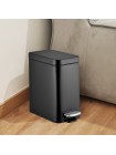 Прямоугольное ведро для мусора с плавным закрытием Mixxus Premium Quadro-TC0105 Black 5 л чёрный