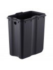 Прямокутне відро для сміття з плавним закриттям Mixxus Premium Quadro-TC0105 Black 5 л чорний