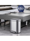 Овальне відро для сміття з плавним закриттям Mixxus Premium Topper-TC0205 SS Color 5 л нержавійка