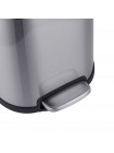 Овальне відро для сміття з плавним закриттям Mixxus Premium Topper-TC0205 SS Color 5 л нержавійка
