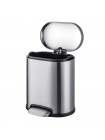 Овальне відро для сміття з плавним закриттям Mixxus Premium Topper-TC0205 SS Color 5 л нержавійка