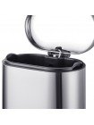 Овальное ведро для мусора с плавным закрытием Mixxus Premium Topper-TC0205 SS Color 5 л нержавейка