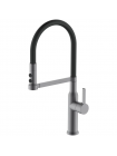 Смеситель для кухни Mixxus Premium PULL 017 GRAPHITE REFL.BLACK графит-излив черный MI8278