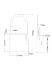 Смеситель для кухни Mixxus Premium PULL 017 GRAPHITE REFL.BLACK графит-излив черный MI8278
