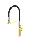 Смеситель для кухни Mixxus Premium PULL 017 BRUSHED GOLD REFL.BLACK золото MI8280
