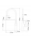 Змішувач для кухні Mixxus Premium PULL 017 BRUSHED GOLD REFL.BLACK золото MI8280