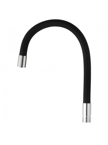 Силиконовый излив для смесителя Mixxus SPO-06.SUS Refl.Black MI6066