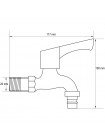 Кран для холодной воды 1/2 Mixxus BIB-02 (нерж. сталь) (SS0051)