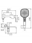 Змішувач для ванни з коротким зливом KOER KB-41037-01 хром KR6004