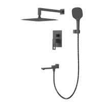 Душевая система встраиваемая KOER KB-66009-07  графит KR5991