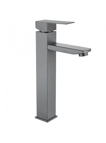 Смеситель для умывальника Mixxus KUB-001-High graphite из нерж. стали SUS304 MI6094