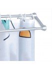 Штанга для шторки телескопічна з тримачем рушника Mixxus CRA-D-125x225 125cm-225cm алюміній БЛІСТЕР AC3589