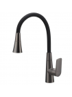 Смеситель для кухни Mixxus Premium Matis 011-T NUT Graphite Refl.Black граф.-сил.излив черный MI8268