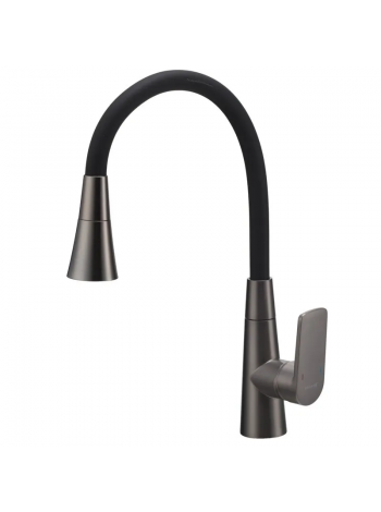 Смеситель для кухни Mixxus Premium Matis 011-T NUT Graphite Refl.Black граф.-сил.излив черный MI8268