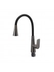 Смеситель для кухни Mixxus Premium Matis 011-T NUT Graphite Refl.Black граф.-сил.излив черный MI8268