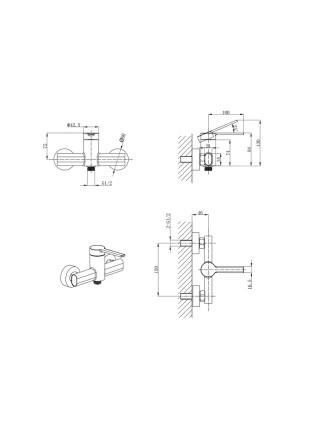 Гігієнічний душ Mixxus Lord 024 Graphite з лійкою графіт MI7136