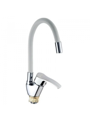 Змішувач для кухні Mixxus YUB4-279 Reflector White з білим силіконовим виливом MI6486